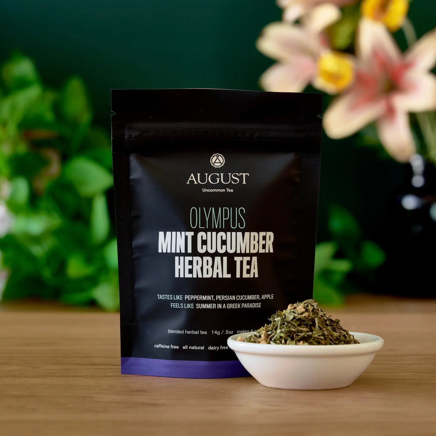 August Tea: Olympus - Mint Cucumber Herbal Tea (Caffeine Free)