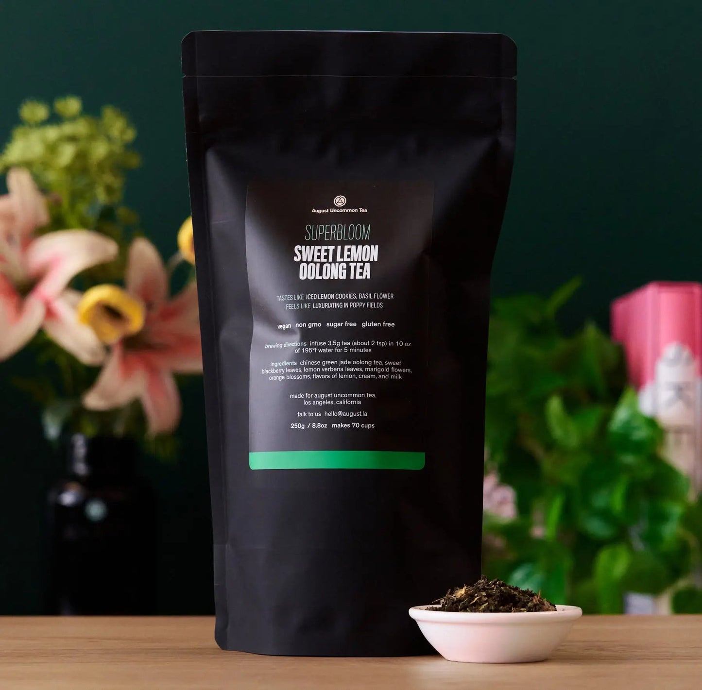 August Tea: Superbloom - Sweet Lemon Oolong Green Tea