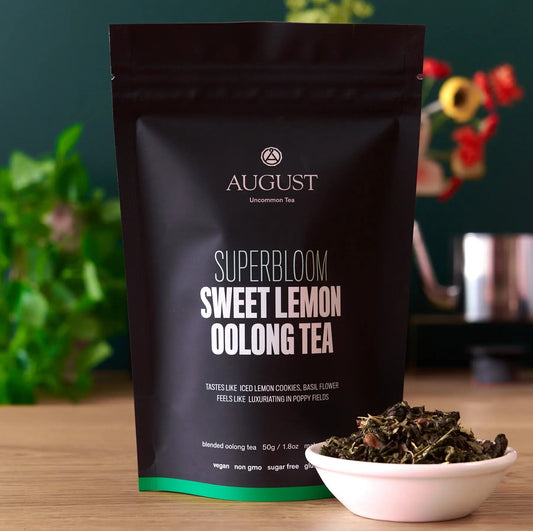 August Tea: Superbloom - Sweet Lemon Oolong Green Tea