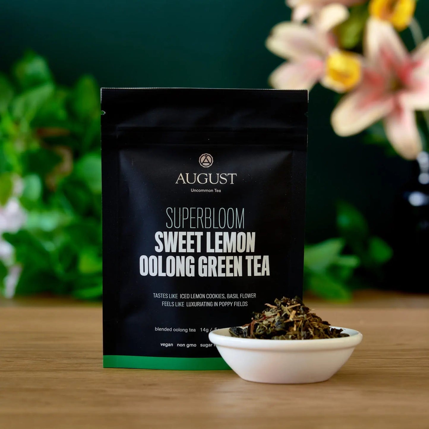 August Tea: Superbloom - Sweet Lemon Oolong Green Tea