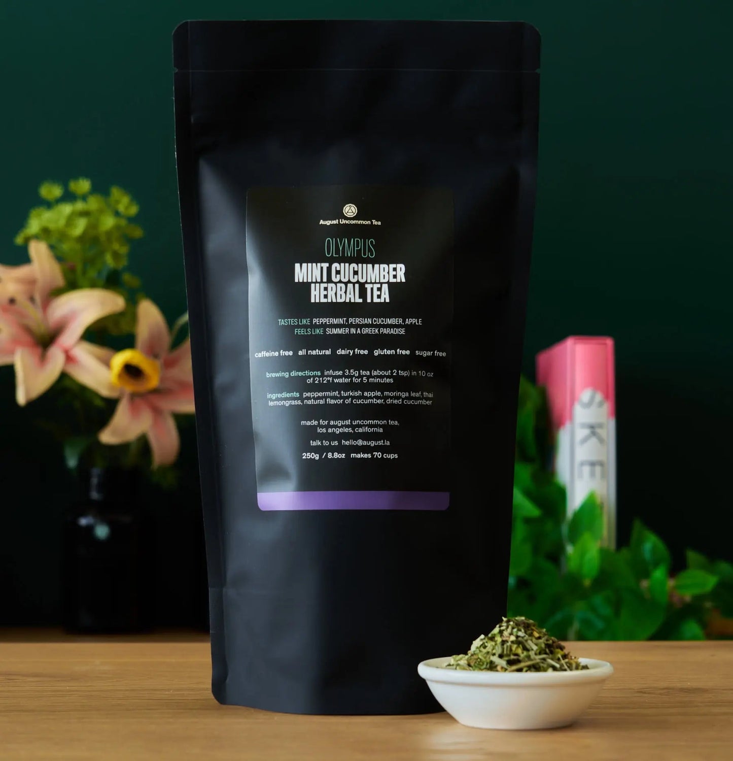 August Tea: Olympus - Mint Cucumber Herbal Tea (Caffeine Free)